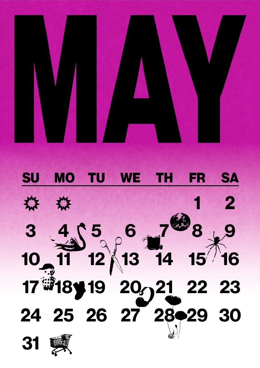 DEBRIS 2026 pocket calendar — May