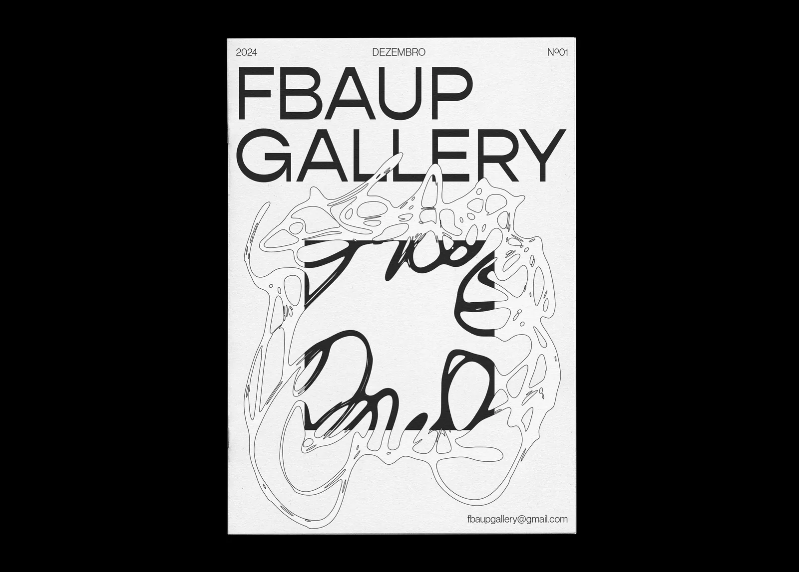 The FBAUP Gallery cover: heavy type over loose organic line drawing