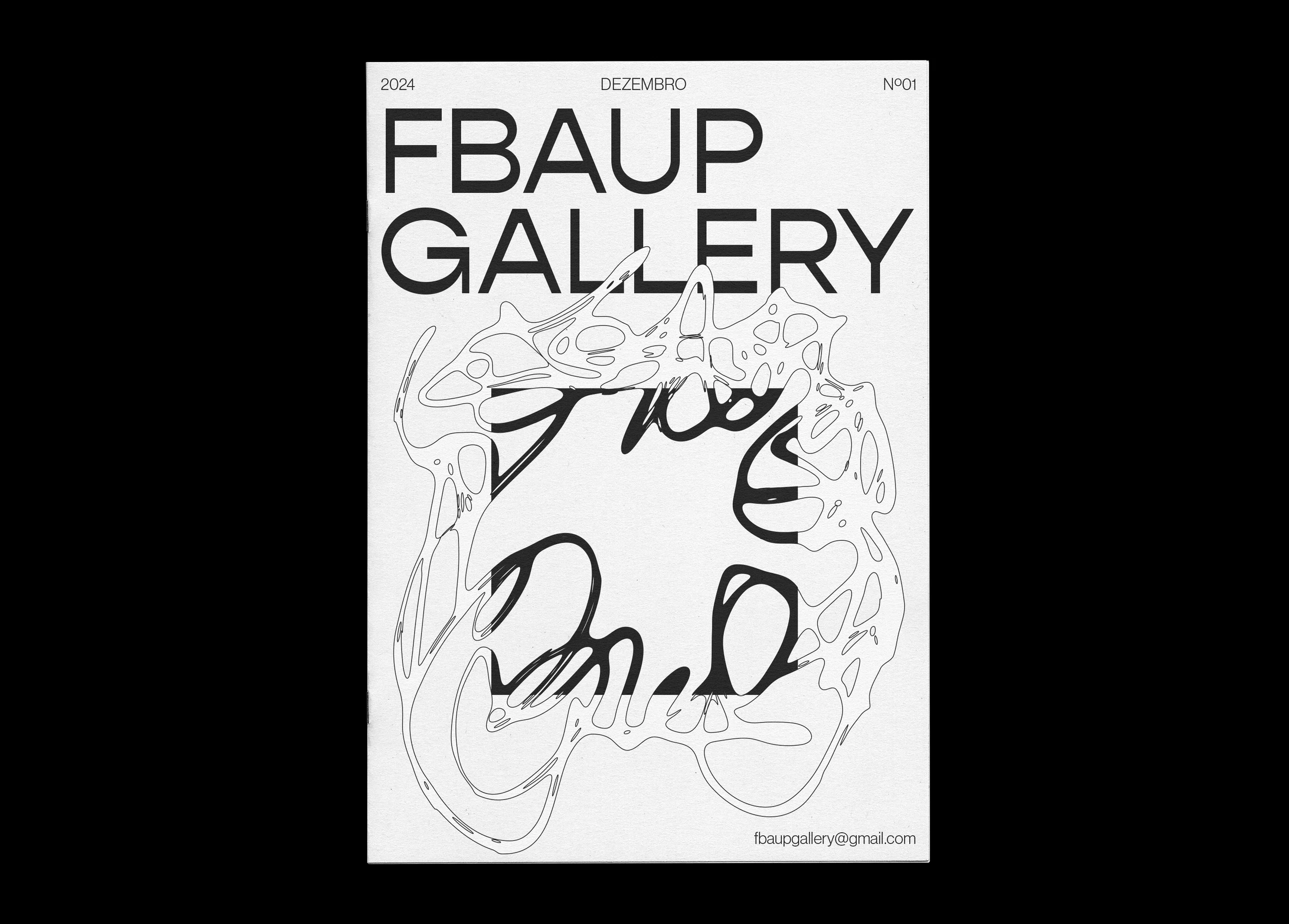 The FBAUP Gallery cover: heavy type over loose organic line drawing